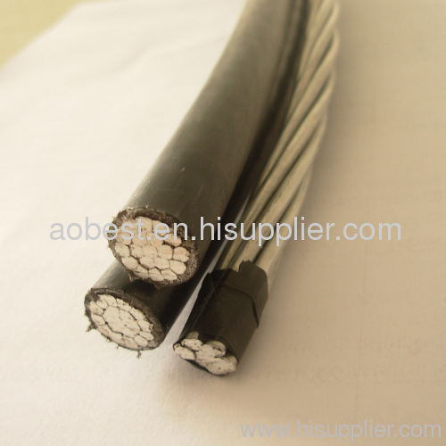 triplex cable 2*4AWG+1*4AWG ABC overhead power cable