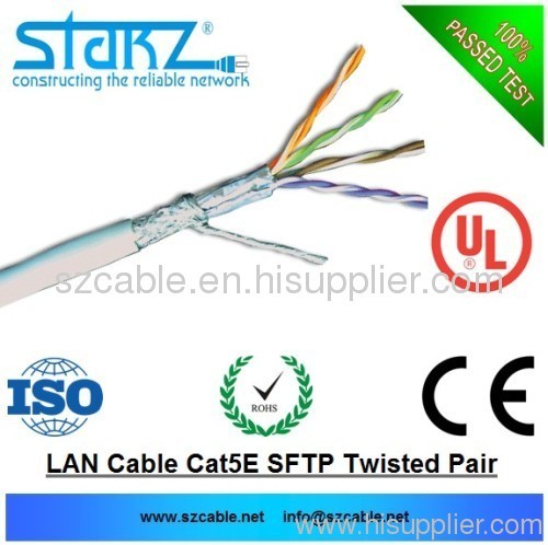 STARZ SFTP Cat5e network lan cable pure copper cca ul listed pvc lszh 1000ft