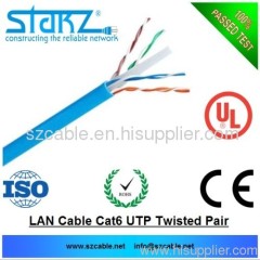 STARZ UTP Cat6 networking lan cable pure copper ul listed lszh 1000ft