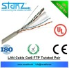 Cat6 UFTP networking lan cable pure copper ul listed pvc white with 1000ft