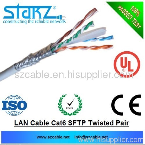 Cat6 sftp networking lan cable pure copper ul listed pvc lszh 1000ft