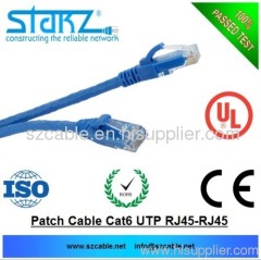 STARZ UTP Cat6 patch cord cable RJ45 to RJ45 plugs pure copper cca conductor