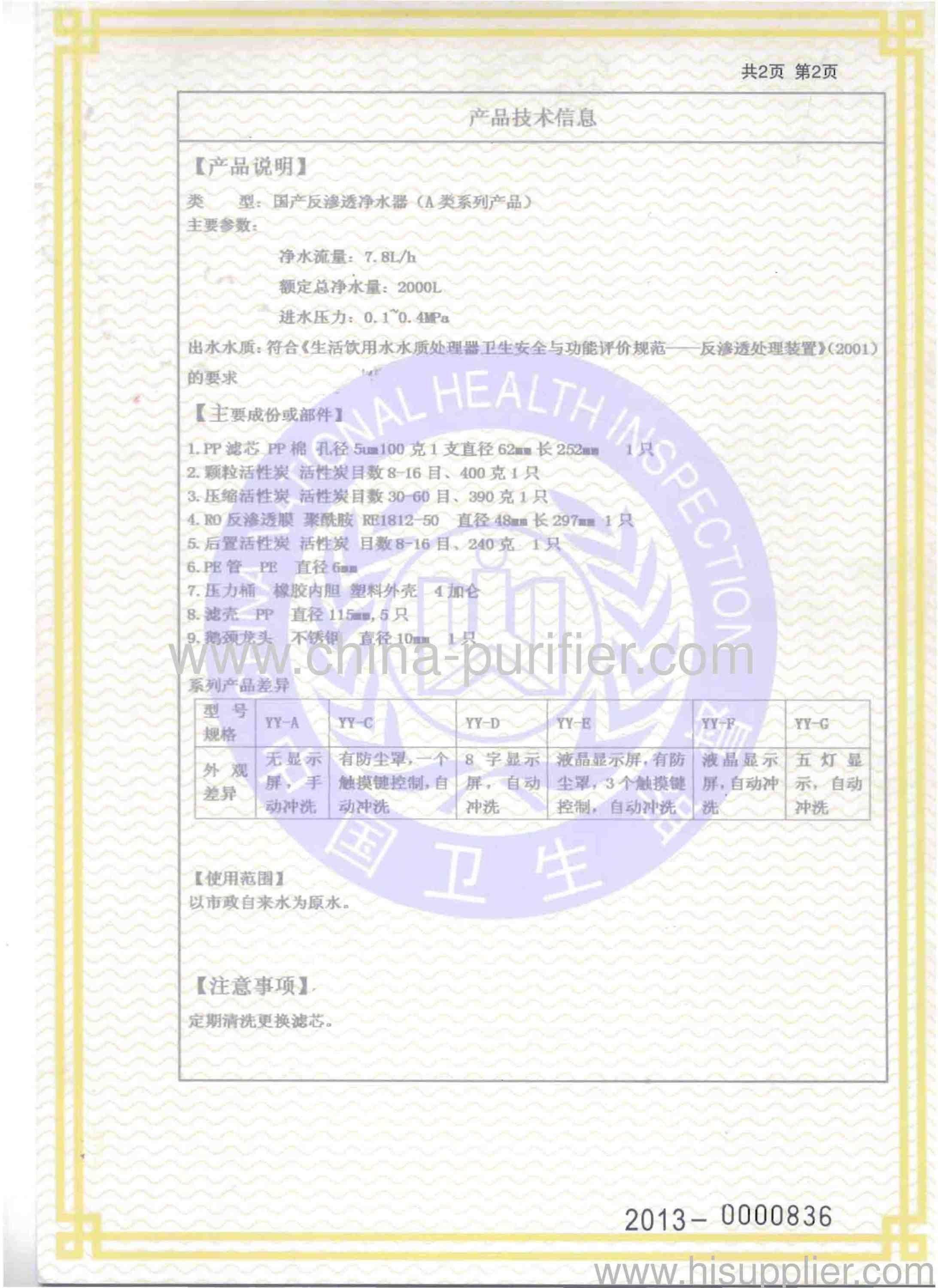 Hygiene permit page 2