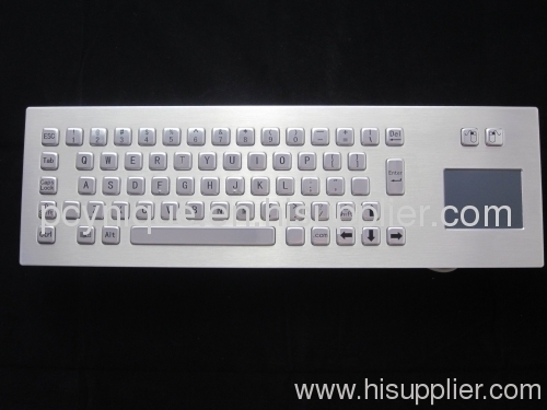 67keys Dust-proof kiosk metal keyboard with touchpad