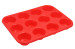 silicone cake/muffin baking pan with 12 cavities