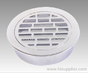 Brass Circular Chrome Plated Floor Drain with Clean Out