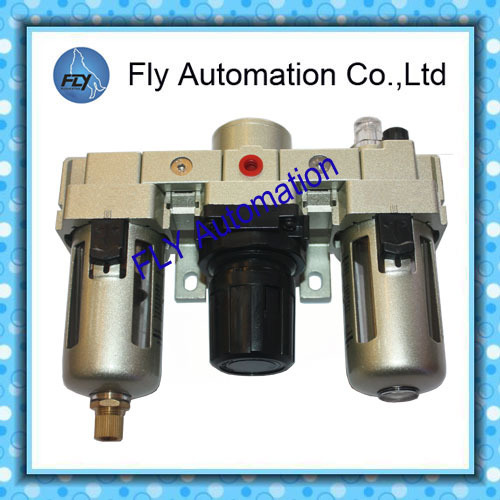 0.05- 0.85MPa SMC Modular Air Filter Regulator Lubricator AC3000-02