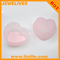 Semi-transperant heart shape silicone bakeware cake mold