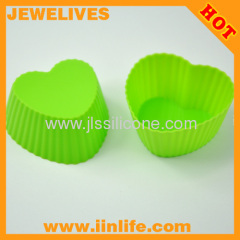 Semi-transperant heart shape silicone bakeware cake mold