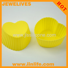 Semi-transperant heart shape silicone bakeware cake mold