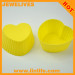 Candy color heart shape silicone cake/muffin/jelly mod