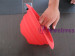 Silicone pocket bowl in red color