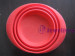 Silicone pocket bowl in red color