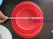 Silicone pocket bowl in red color