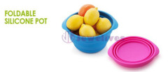 Food safe Silicone Pocket bowl collapsible folding bowl for travel ,camping