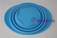 FDA Foldable silicone pot in blue color