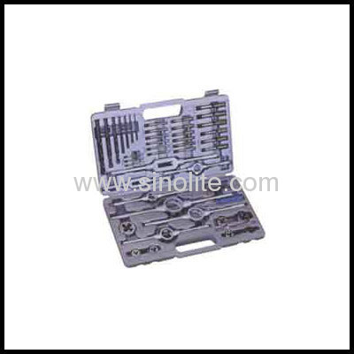 44pcs of Taps and Dies set, 21pcs taps DIN352, 7pcs round dies, 7pcs drills, 5pcs dies stock, 2pcs taps wrench ...