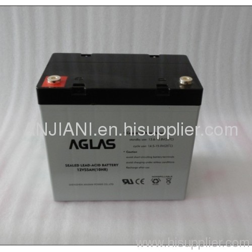 12v55ah VRLA battery lead acid