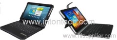 Bluetooth keyboard leather case for galaxy tab 10.1" 1&2