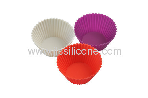 Mini round silicone muffin cake mold in various colors