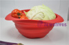 Red soft food strainer basket collapsible steamer