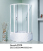 White aluminum frame with shower enclosure glass