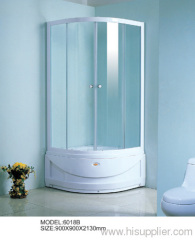 Easy clean glass walk-in shower enclosure