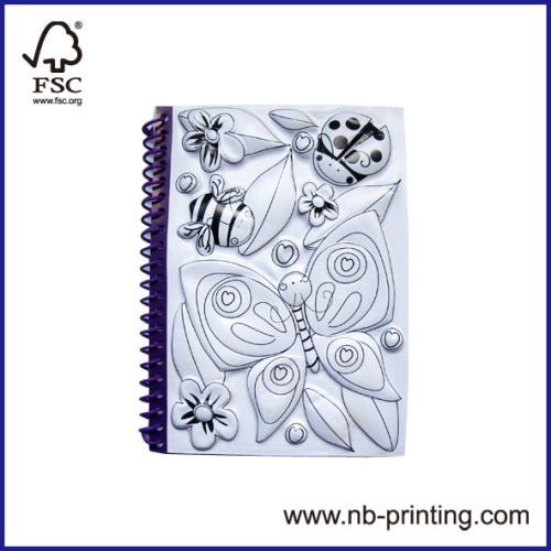 A5 single subject blister material cover spiral notebook/scrachpad with blank sheet