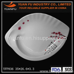 Exquisite design melamine leaf shaped plates