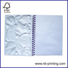 A5 single subject blister material cover spiral notebook/scrachpad with blank sheet