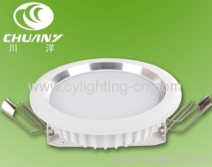 Round White Silvery Recessed LEDS With Φ120 mm Hole