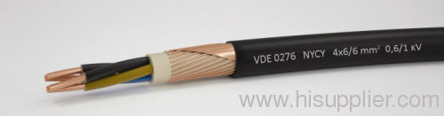 XLPE Insulated PVC Sheath NYCY Concentric Cable