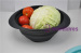 8.5inch Black Collapsible silicone pasta baskets/noodle strainer