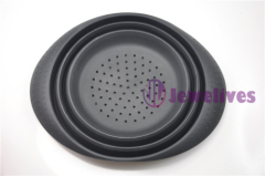 Black Collapsible silicone pasta baskets,Noodle strainer