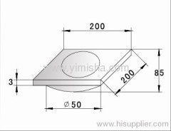 Square Brass High Anti-Odor Floor Drain with Polish in Yellow Color