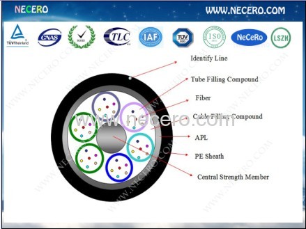 Stranded loose tube armoured optic fiber cable