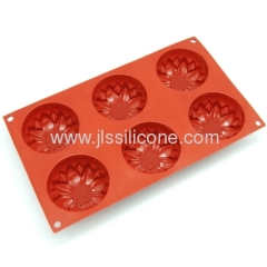 6-flower-shape silicone cake/jelly/candy/desert baking mold