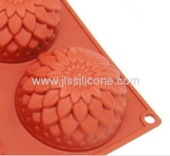 6-flower-shape silicone bakeware muffin pan