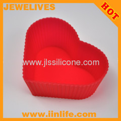 heart shaped silicone bakeware cupcake baking mold