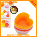 semi-transperant heart shaped silicone cupcake and muffin mold