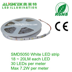 Silica Gel coating Silicon covered white PCB 150pcs SMD5050 LED strip light ribbon with graduation