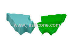 high quality FDA&LFGB approved Christmas tree shaped silicone cake moulds