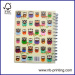 PP cover A5 Spiral notebook with logo label single subject round angle