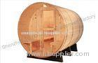 Electric barrel sauna cabins with solid wood for outdoor / indoor