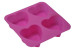 Silicone muffin or jelly or chocolate baking pan in pink heart shape