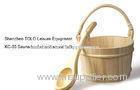 Wood sauna bucket and ladle