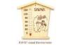 Sauna room accessories , cabin shape wooden thermometer for Indoor