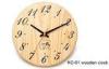 200mm x 200mm x 30mm Round hemlock wooden clock for sauna room