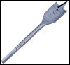 Wood flat spade bit type B Sizes: 6-40mm (1/4"--1-9/16") Length: 152mm--400mm (6"--16"), hex shank or quick shank