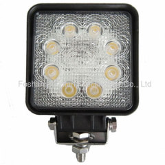 4" 24W 9-32V Square LED Work Light